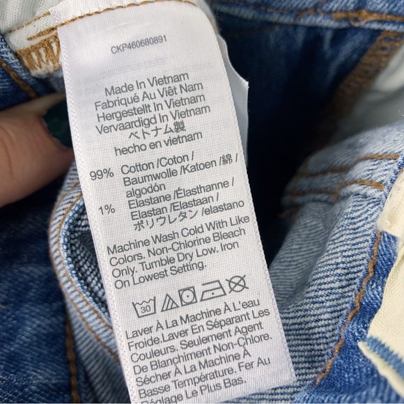 Madewell Mid Rise Perfect Vintage Jean Ainsdale Wash Knee Rip Edition Size 28 - Picture 11 of 12